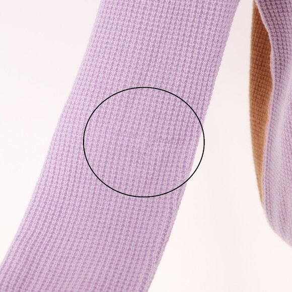 LISA TODD The Contrast Cashmere Sweater Purple Passion Bourbon Size L - Picture 7 of 9